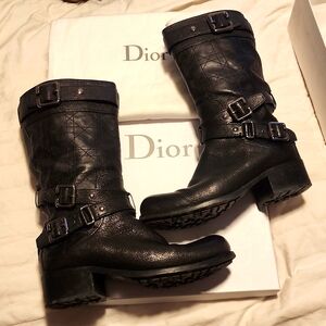 Dior Cannage Moto Boots
